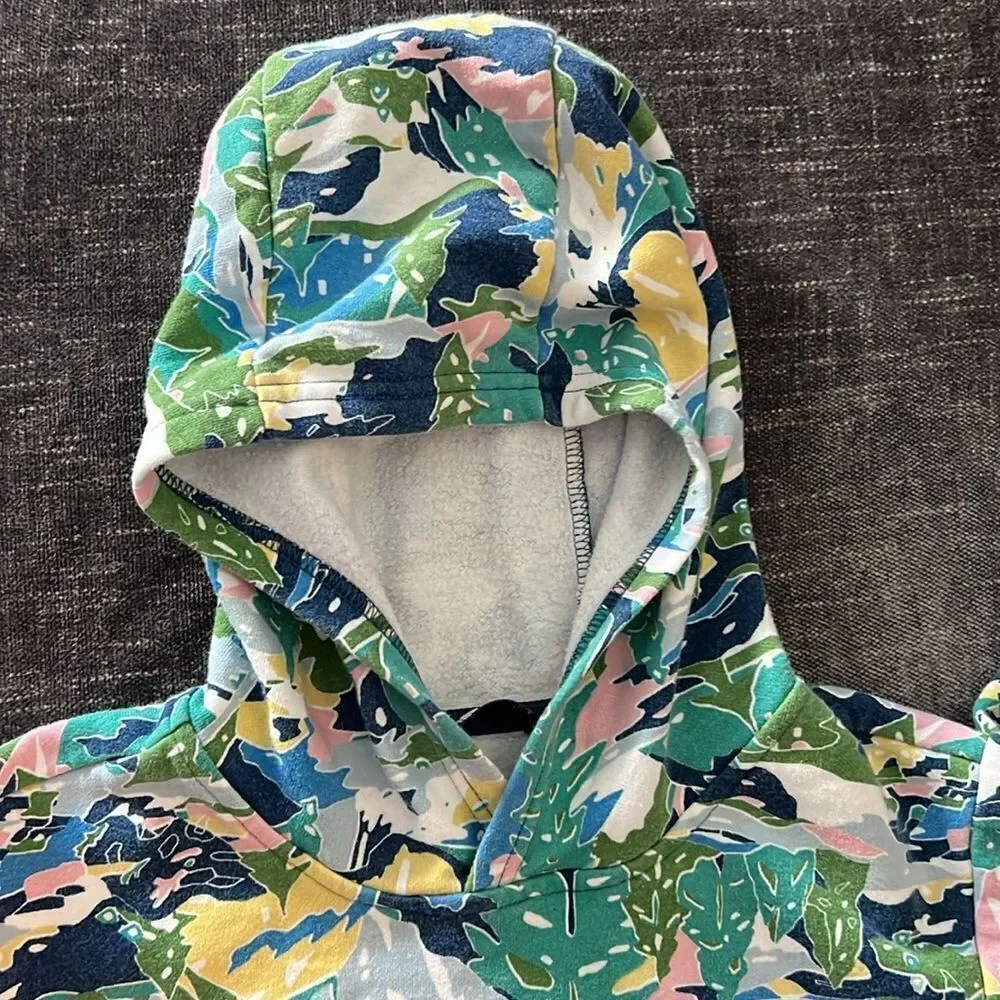 The North Face Youth Medium Jaiden Green Valley Allover Print Pullover Hoodie